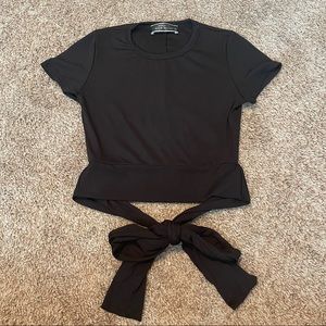 Blue blush open tie back